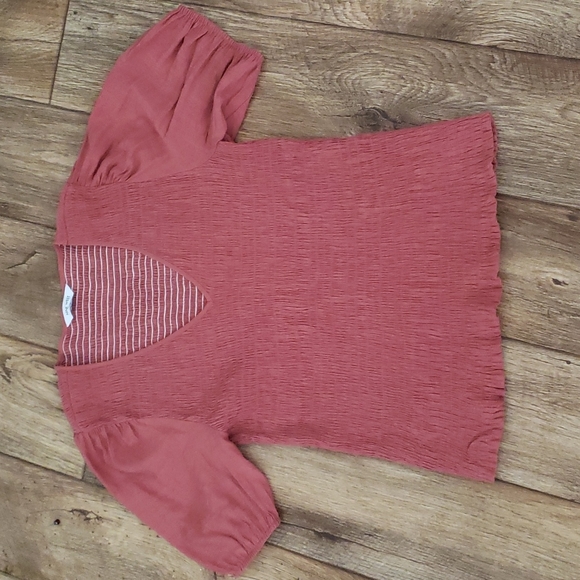 Nine West Coral Puff Sleeve Top Woman Size M-XL - Picture 1 of 8